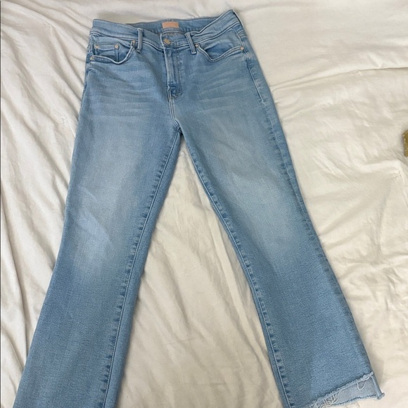 MOTHER Women's Light Blue Ankle Jeans - Picture 10 of 13
